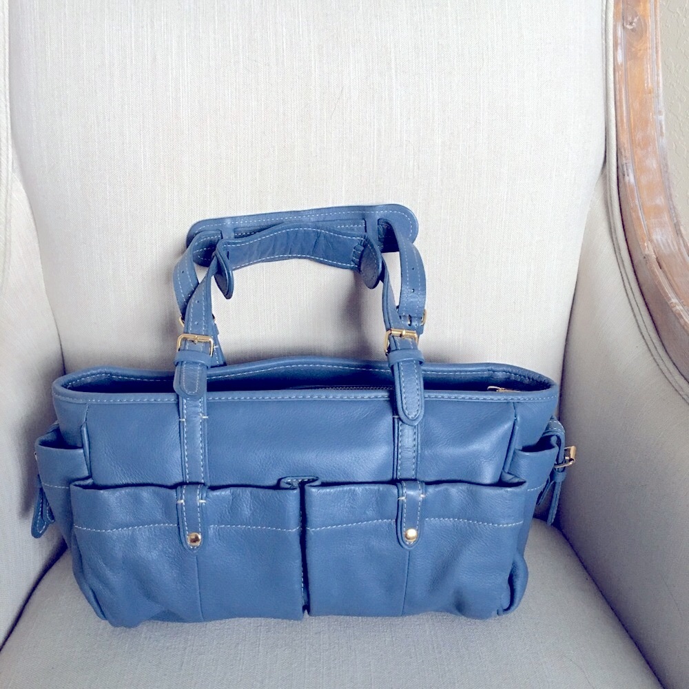 LACHETTA Milano blue leather